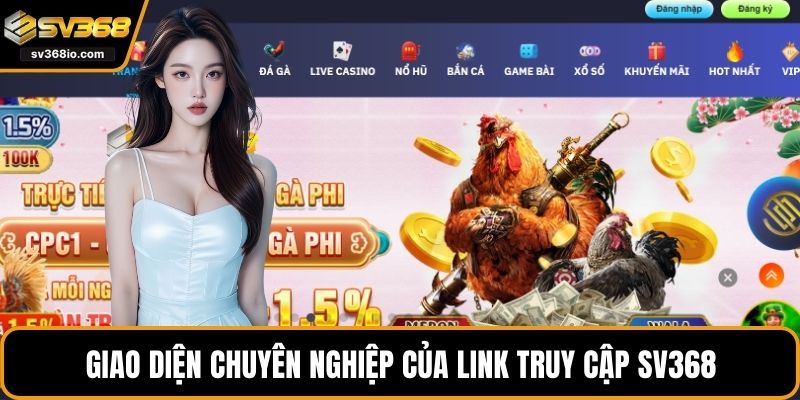 Giao diện chuyên nghiệp của link truy cập SV368