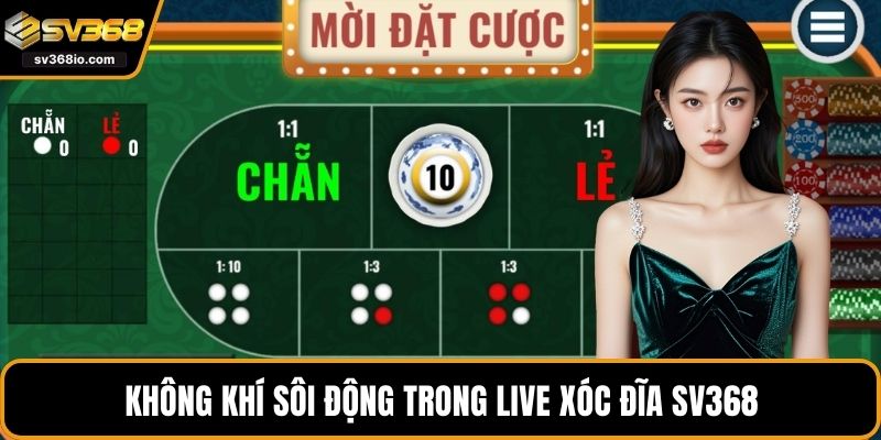 Không khí sôi động trong live xóc đĩa SV368