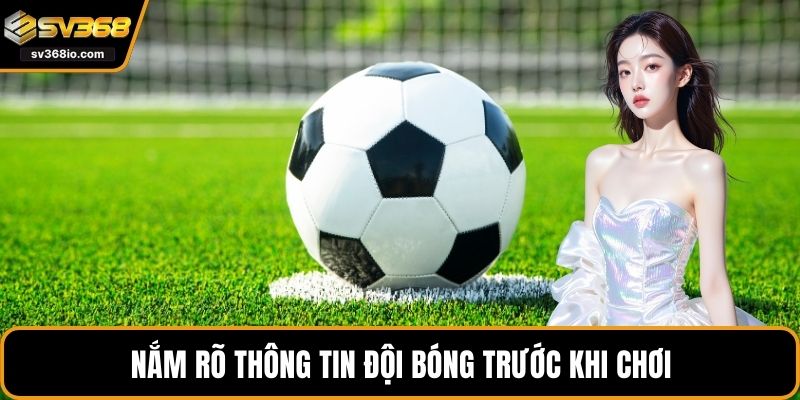 Nắm rõ thông tin đội bóng trước khi chơi